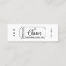 Search for ticket business cards Bar