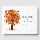 Search for autumn leaves wedding guest books Watercolor