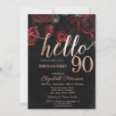 Search for red 90th birthday invitations Roses