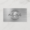 Search for silver foil business cards Brushed metal
