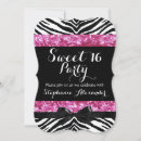 Search for black white sweet 16 invitations Glitter
