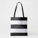 Search for black and white stripes tote bags Trendy