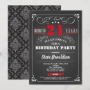 Search for black and red birthday invitations Retro