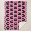 Search for pink paw prints blankets Black