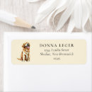 Search for golden retriever return address labels Modern