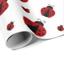 Search for ladybugs wrapping paper Red