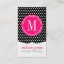 Search for polka dot business cards Black and white