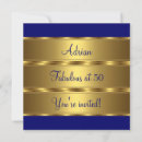 Search for royal blue 18th birthday invitations Gold