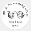 Search for dog wedding stickers Thank you