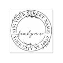 Search for return address rubber stamps Elegant round logo
