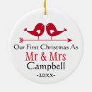 Search for lovebird ornaments Newlyweds