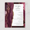 Search for burgundy and gold wedding programs Agate