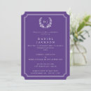 Search for purple and white graduation invitations College