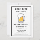 Search for free beer invitations Black and white