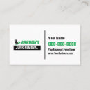 Search for junk removal business cards Hauling