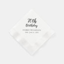 Search for 70th birthday napkins Seventieth