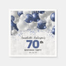Search for blue and silver napkins For her
