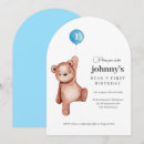 Search for brown bear birthday invitations Boy