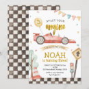 Search for race car birthday invitations Race on over