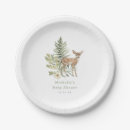Search for deer baby shower plates Sage green