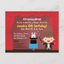 Search for magic show birthday invitations Party