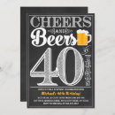 Search for beer 40th birthday invitations Adult
