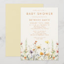 Search for flower borders baby shower invitations Wildflower