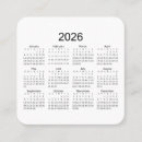 Search for pocket calendar business cards Sunday start