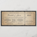 Search for vintage ticket wedding invitations Antique