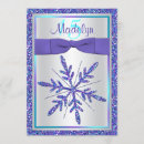 Search for snowflake quinceanera invitations Purple