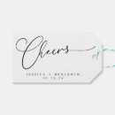 Search for cheers wedding favor tags Minimalist