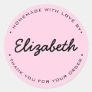 Search for homemade with love stickers Small business