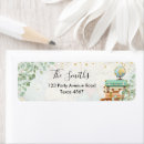 Search for travel return address labels Bridal shower