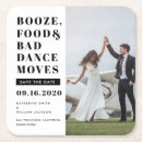 Search for dance party save the dates Black and white