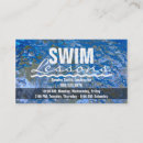 Search for swim lessons business cards Water