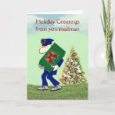 Search for mailman holiday cards Snowman