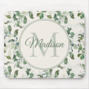 Search for green leaves mousepads initial