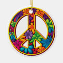 Search for peace sign ornaments Colorful