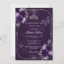 Search for purple butterfly sweet 16 invitations Glitter