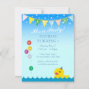 Search for rubber duck birthday invitations Blue