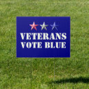 Search for veterans outdoor signs Vote blue