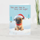 Search for pug christmas cards Snow