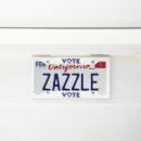 Search for red white and blue license plates Election