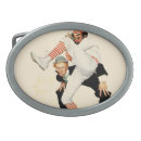 Search for baseball belt buckles Norman rockwell