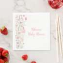 Search for pastel floral napkins Wildflower baby shower