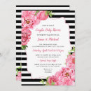 Search for black white stripes baby shower invitations girl