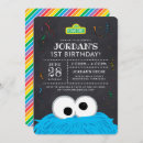 Search for cookie monster birthday invitations Rainbow