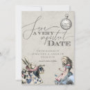 Search for alice in wonderland save date invitations White rabbit