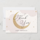 Search for moon and stars thank you cards Girl