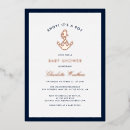 Search for blue white baby baby shower invitations Typography